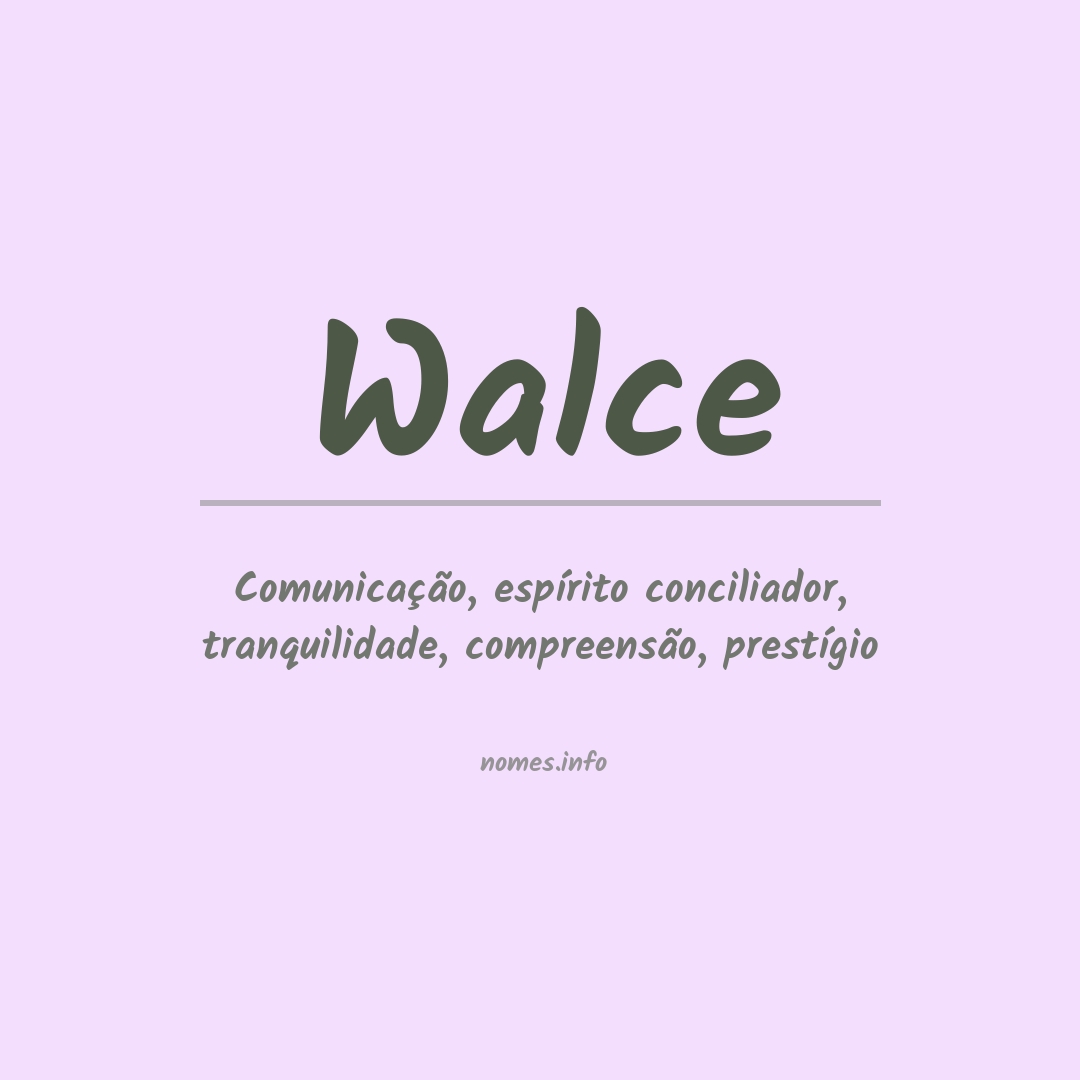 Significado do nome Walce