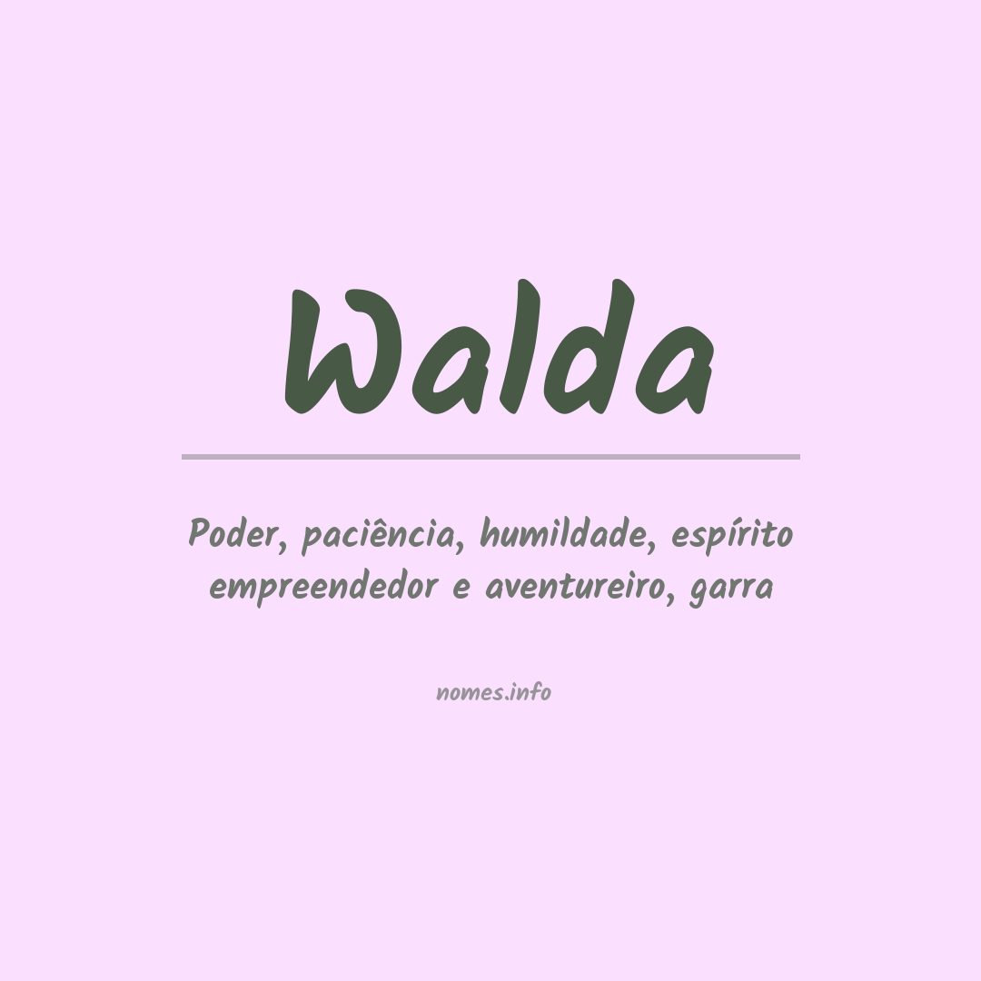 Significado do nome Walda