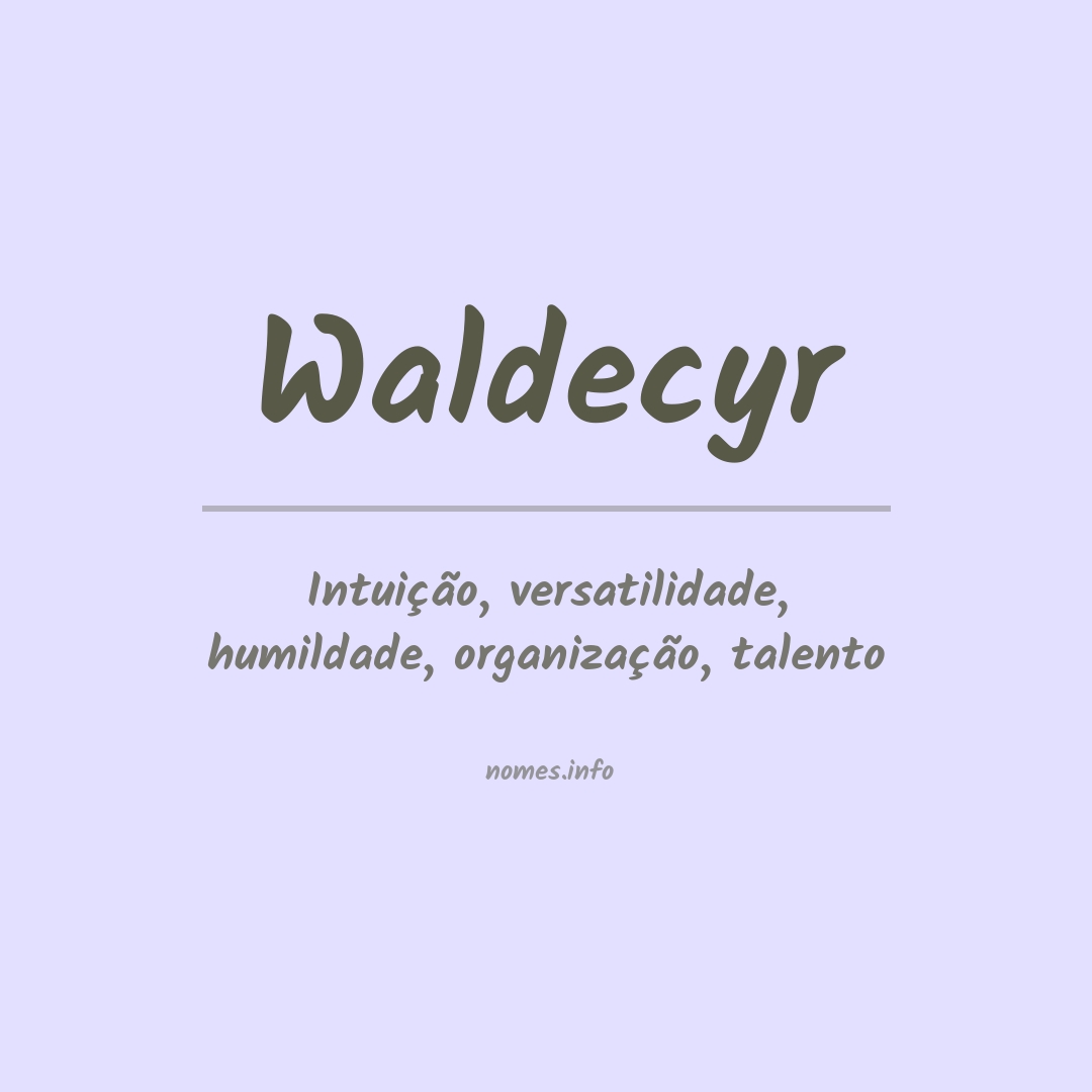 Significado do nome Waldecyr