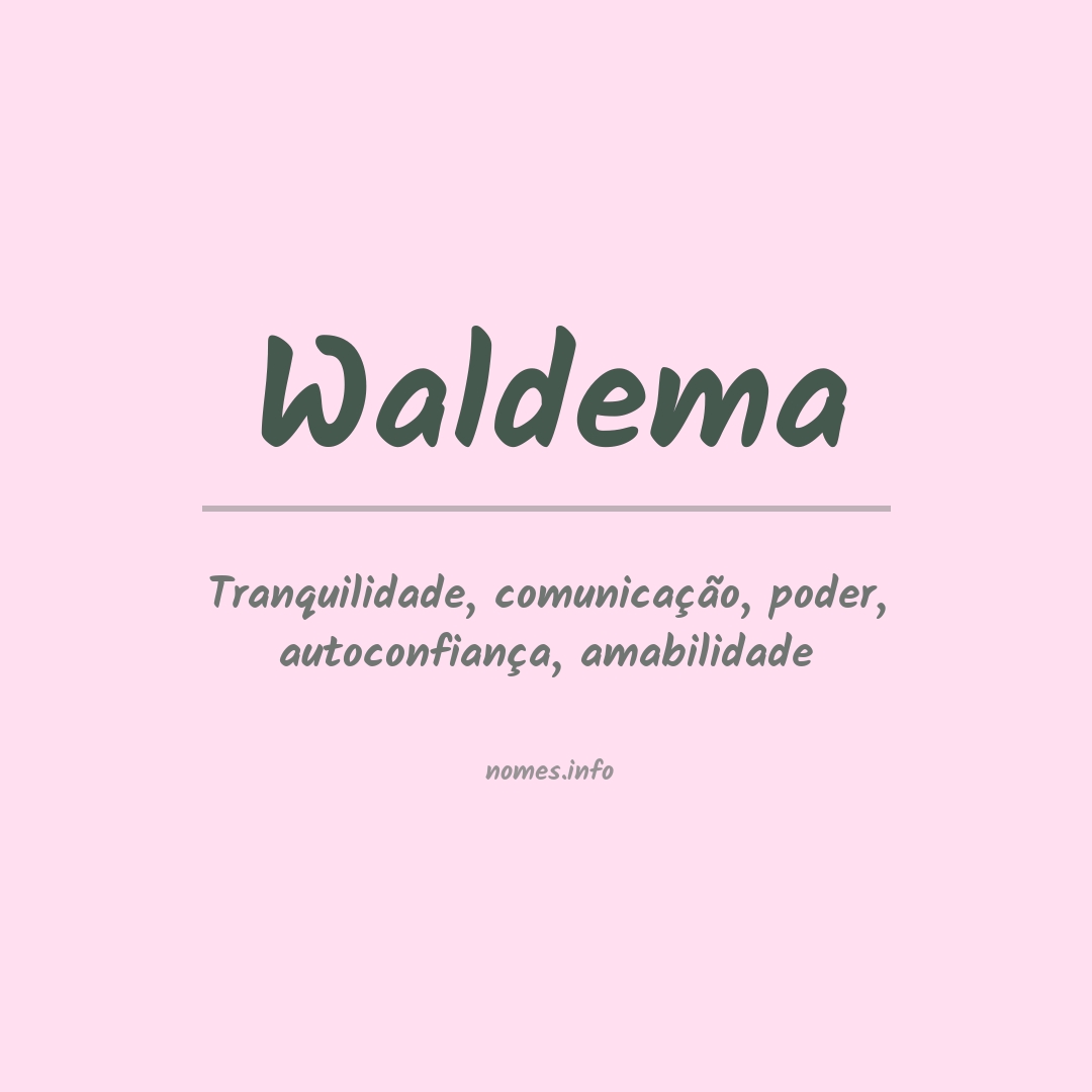 Significado do nome Waldema