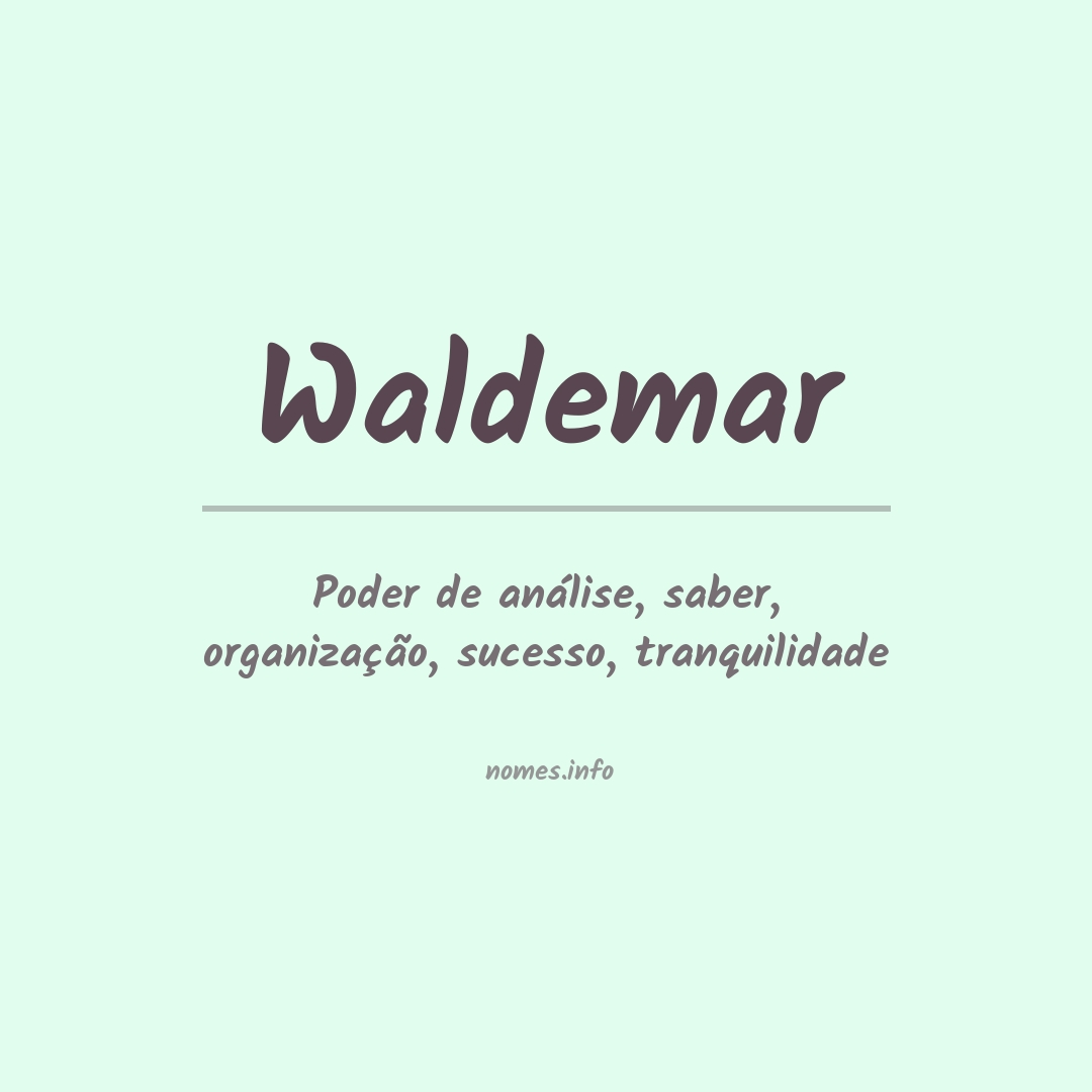 Significado do nome Waldemar
