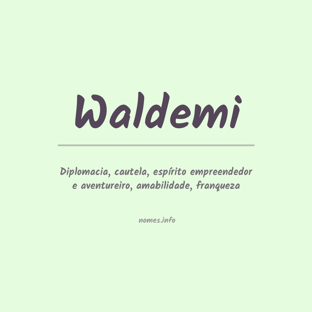 Significado do nome Waldemi