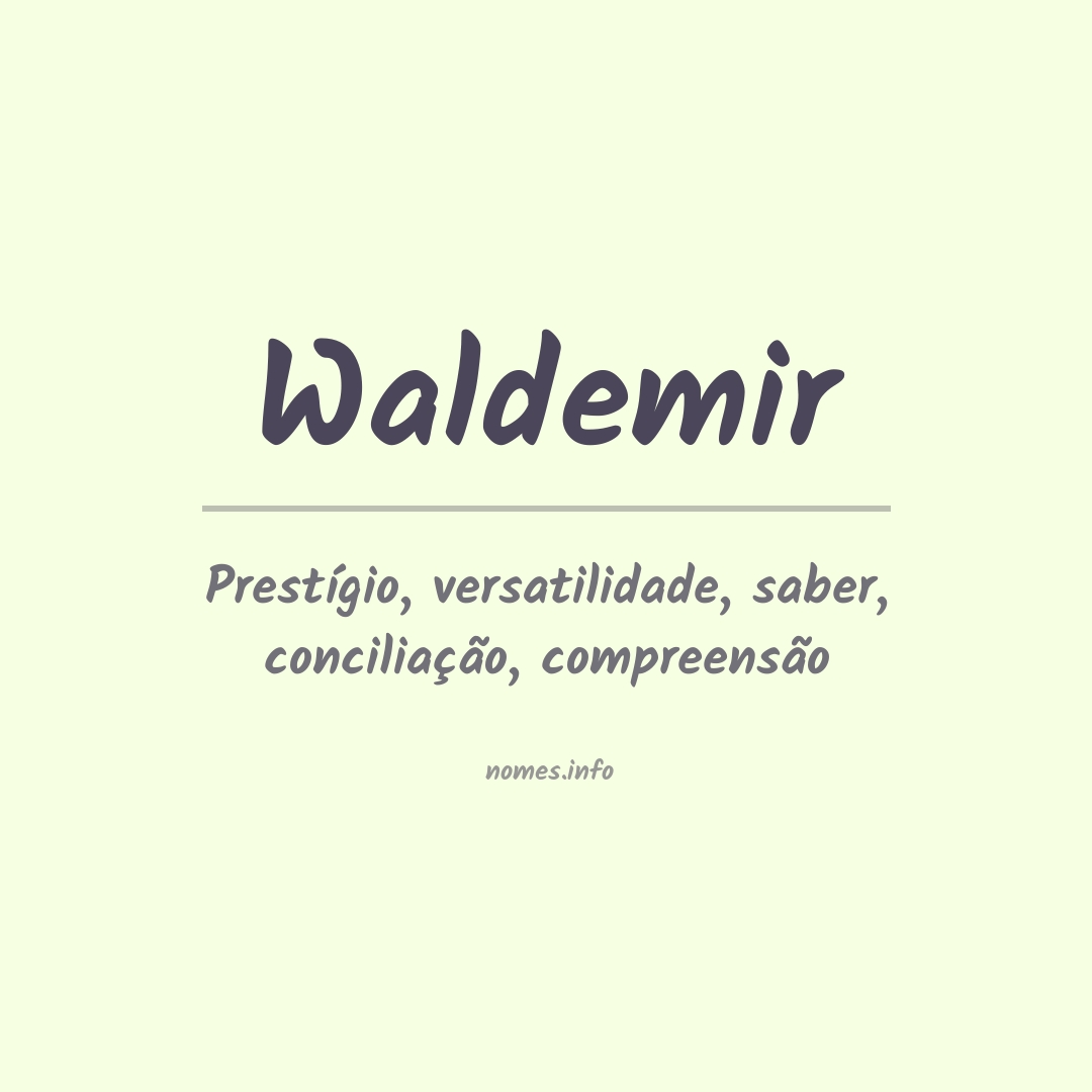 Significado do nome Waldemir
