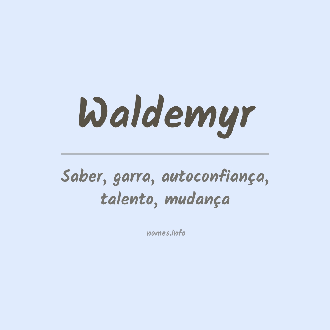 Significado do nome Waldemyr