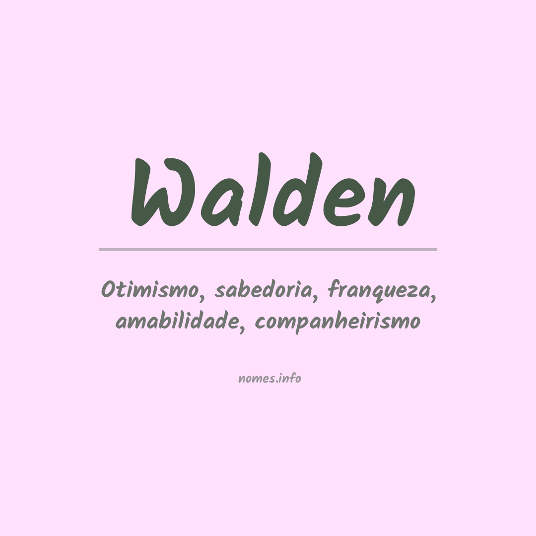 Significado do nome Walden