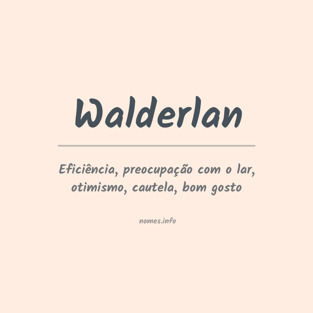 Significado do nome Walderlan