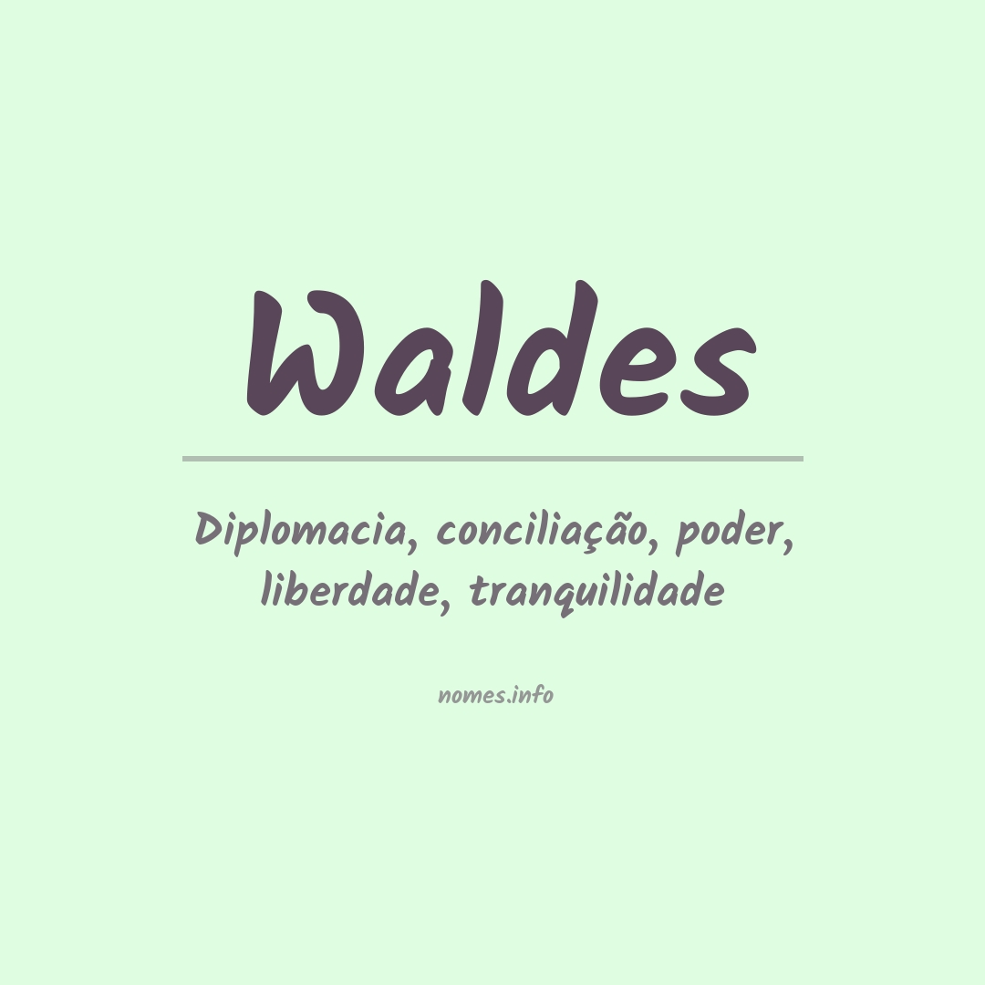 Significado do nome Waldes