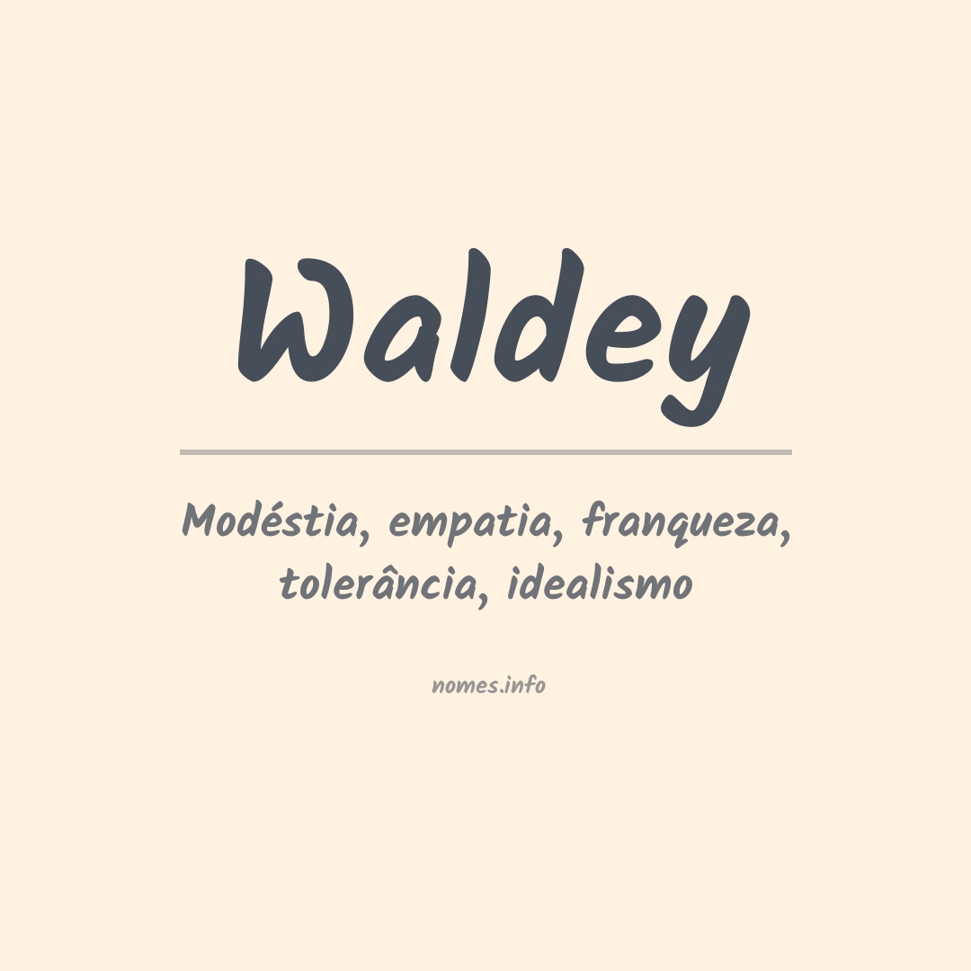Significado do nome Waldey