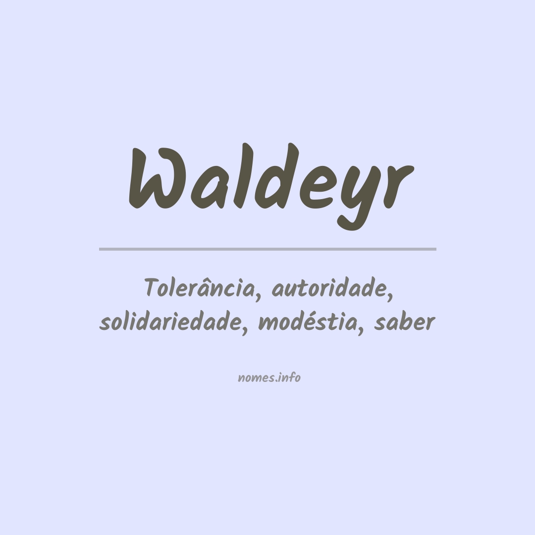 Significado do nome Waldeyr