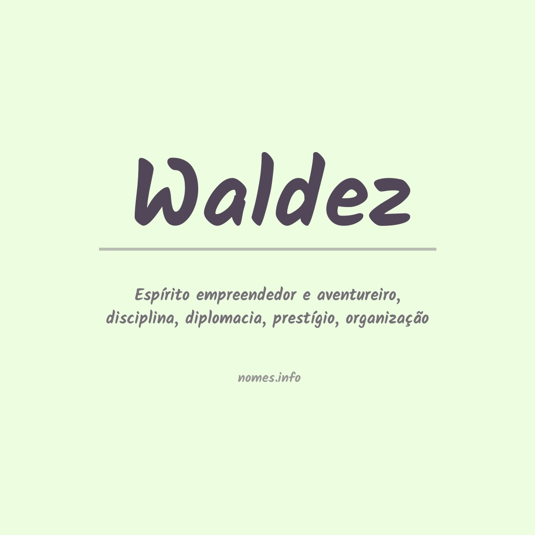 Significado do nome Waldez