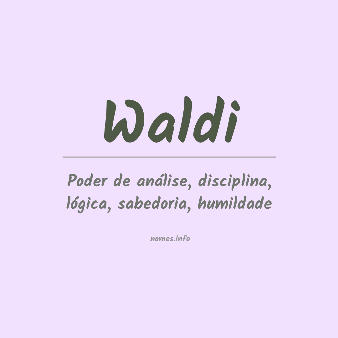 Significado do nome Waldi