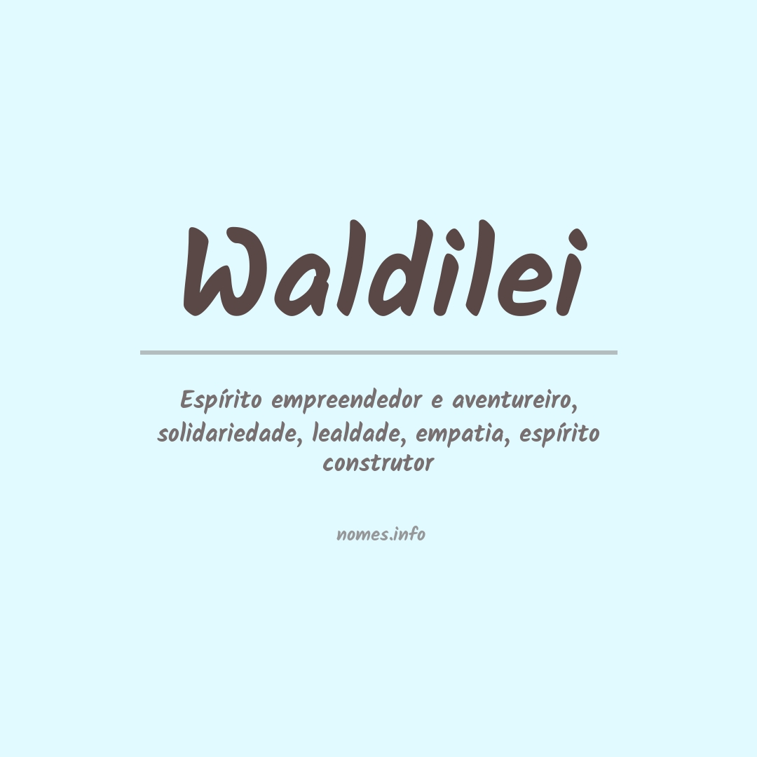 Significado Do Nome Waldilei