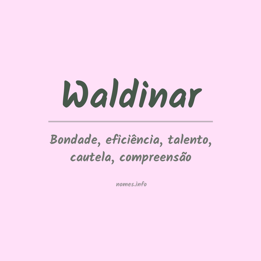Significado do nome Waldinar