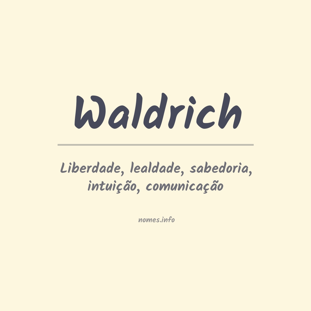 Significado do nome Waldrich