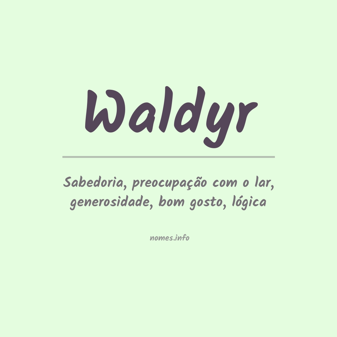 Significado do nome Waldyr