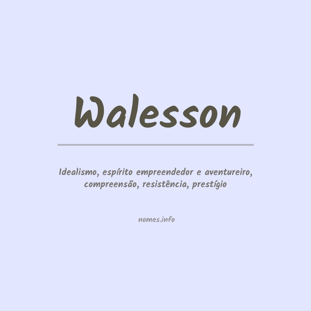 Significado do nome Walesson