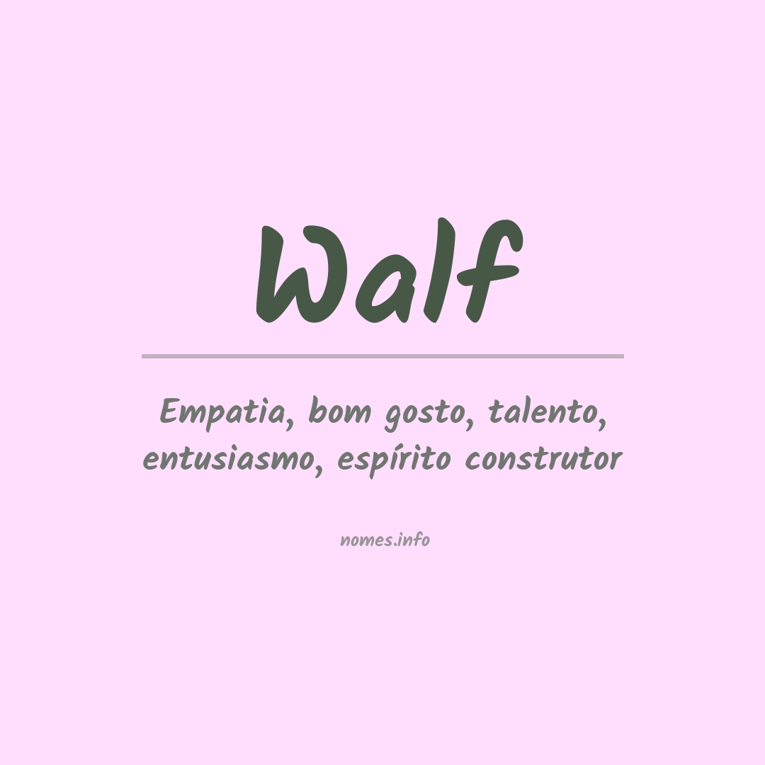 Significado do nome Walf