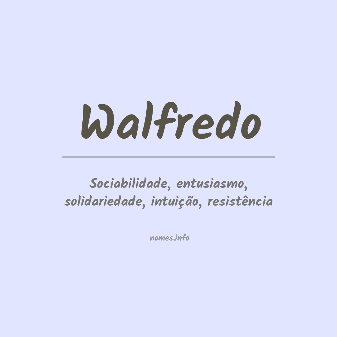 Significado do nome Walfredo