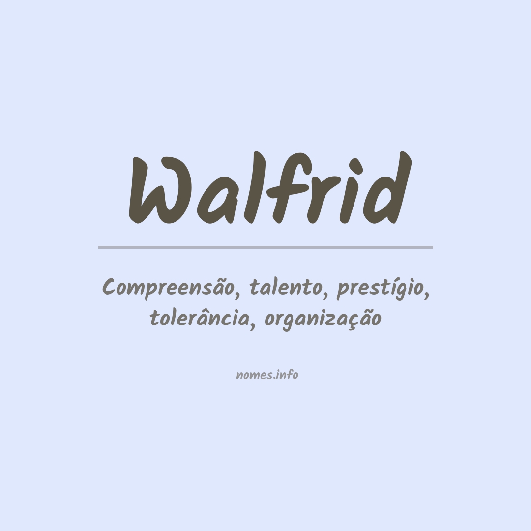 Significado do nome Walfrid