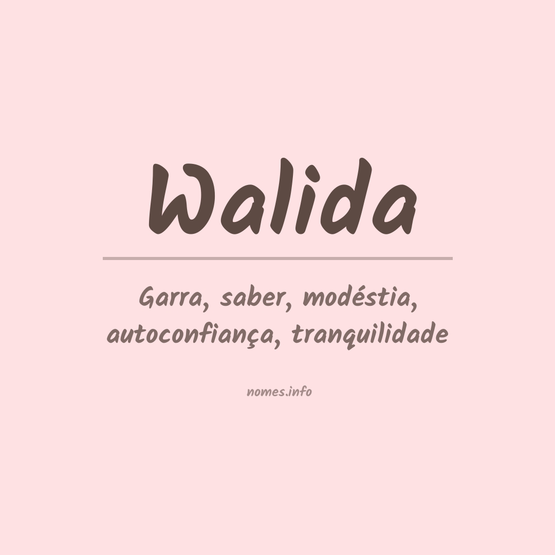 Significado do nome Walida