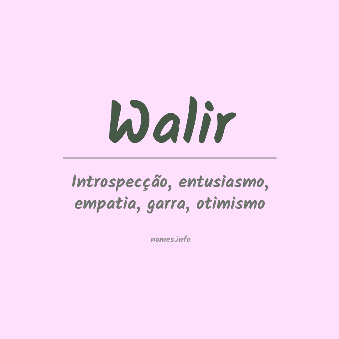 Significado do nome Walir