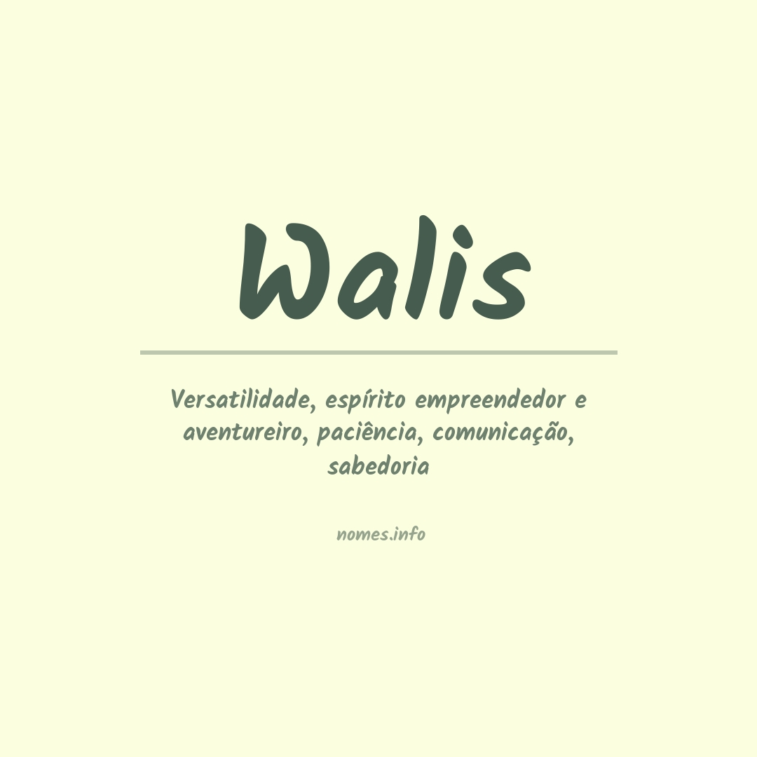 Significado do nome Walis