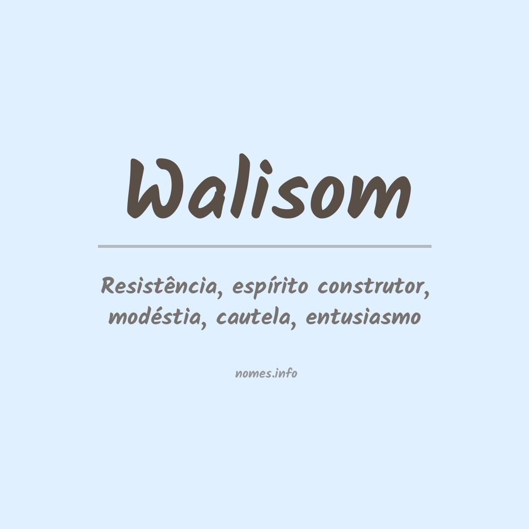 Significado do nome Walisom
