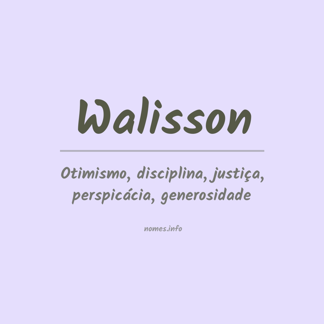 Significado do nome Walisson