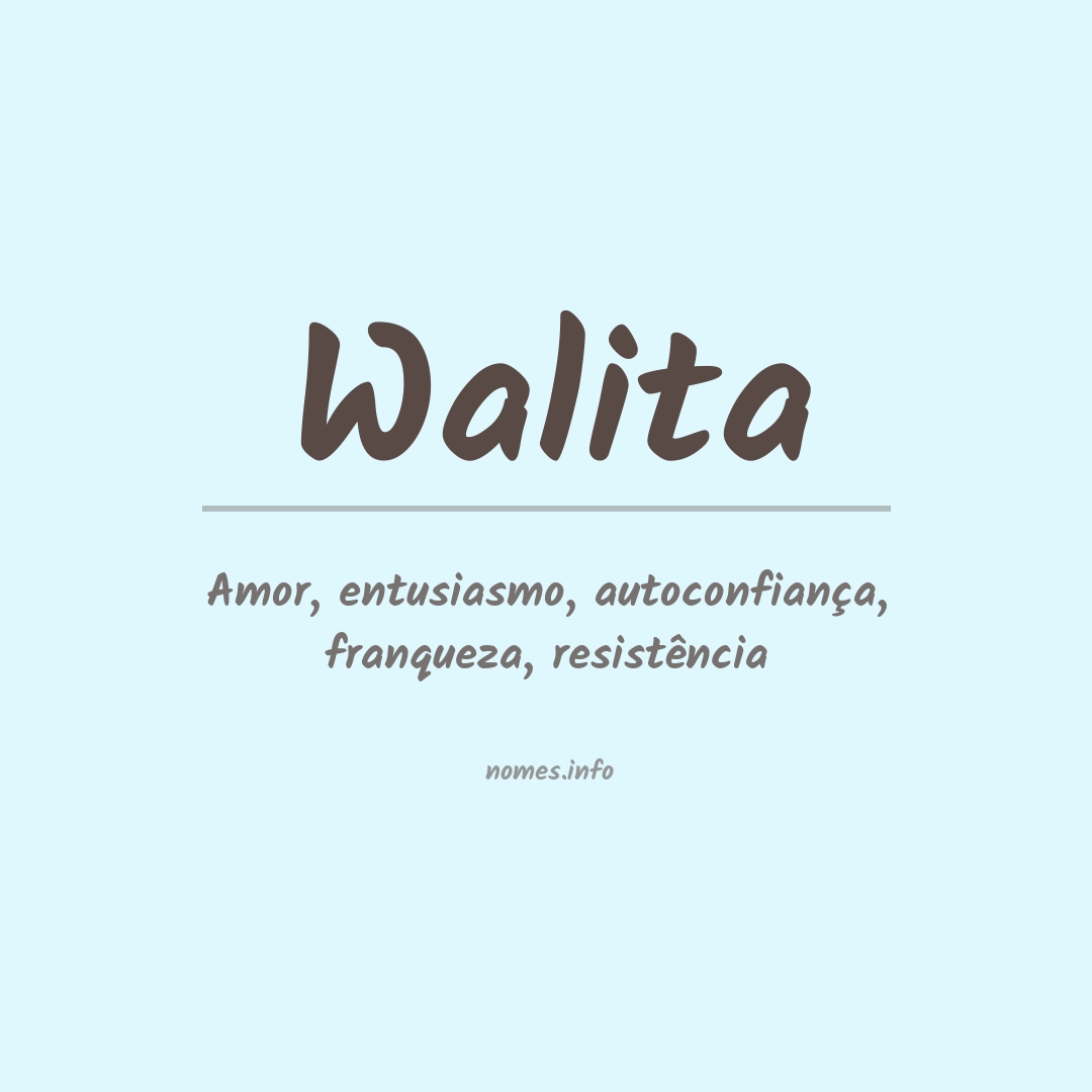 Significado do nome Walita