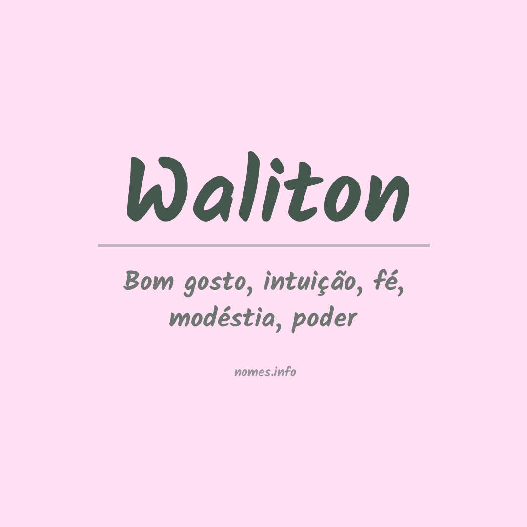 Significado do nome Waliton