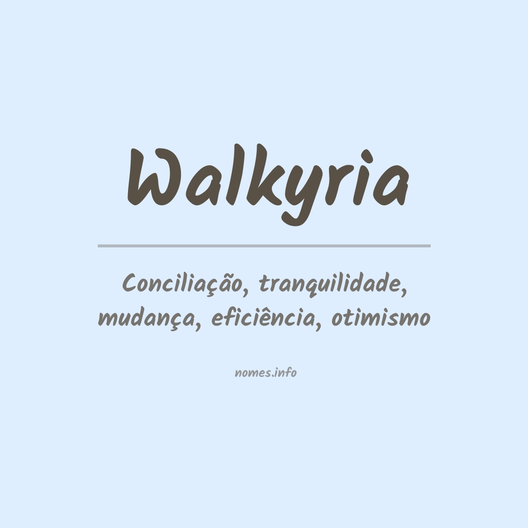 Significado do nome Walkyria
