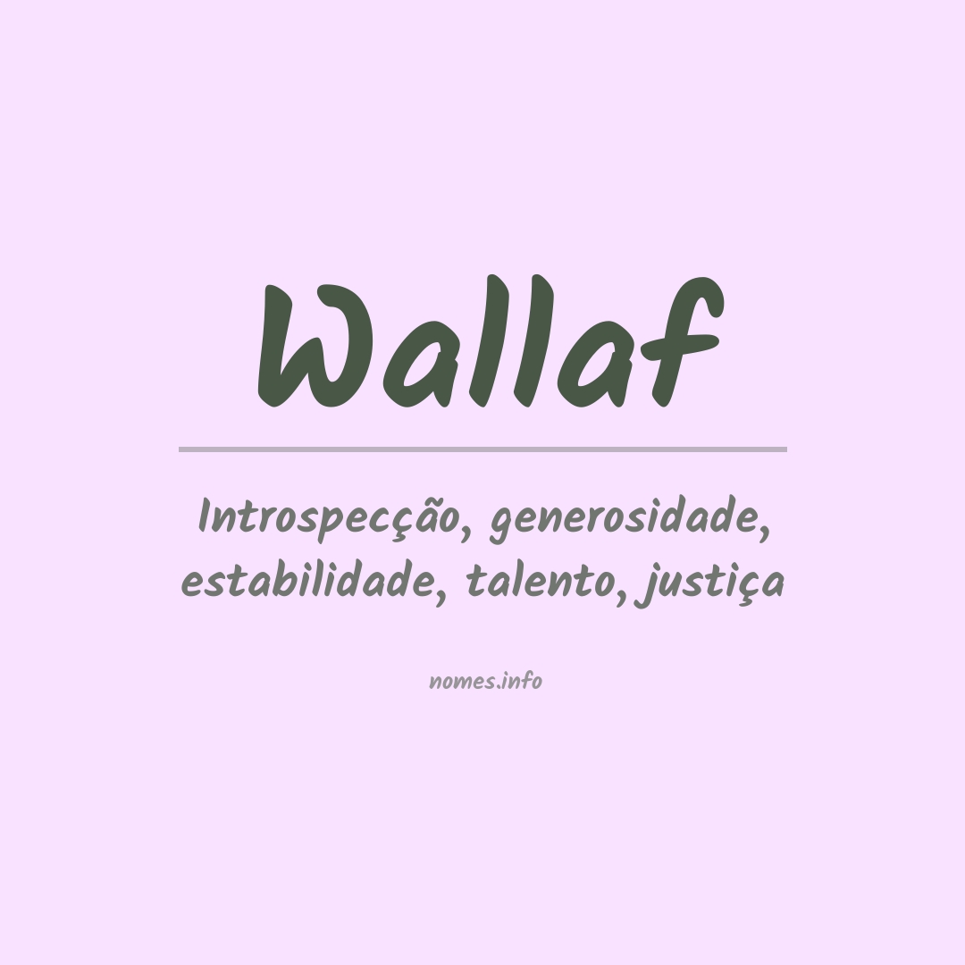 Significado do nome Wallaf