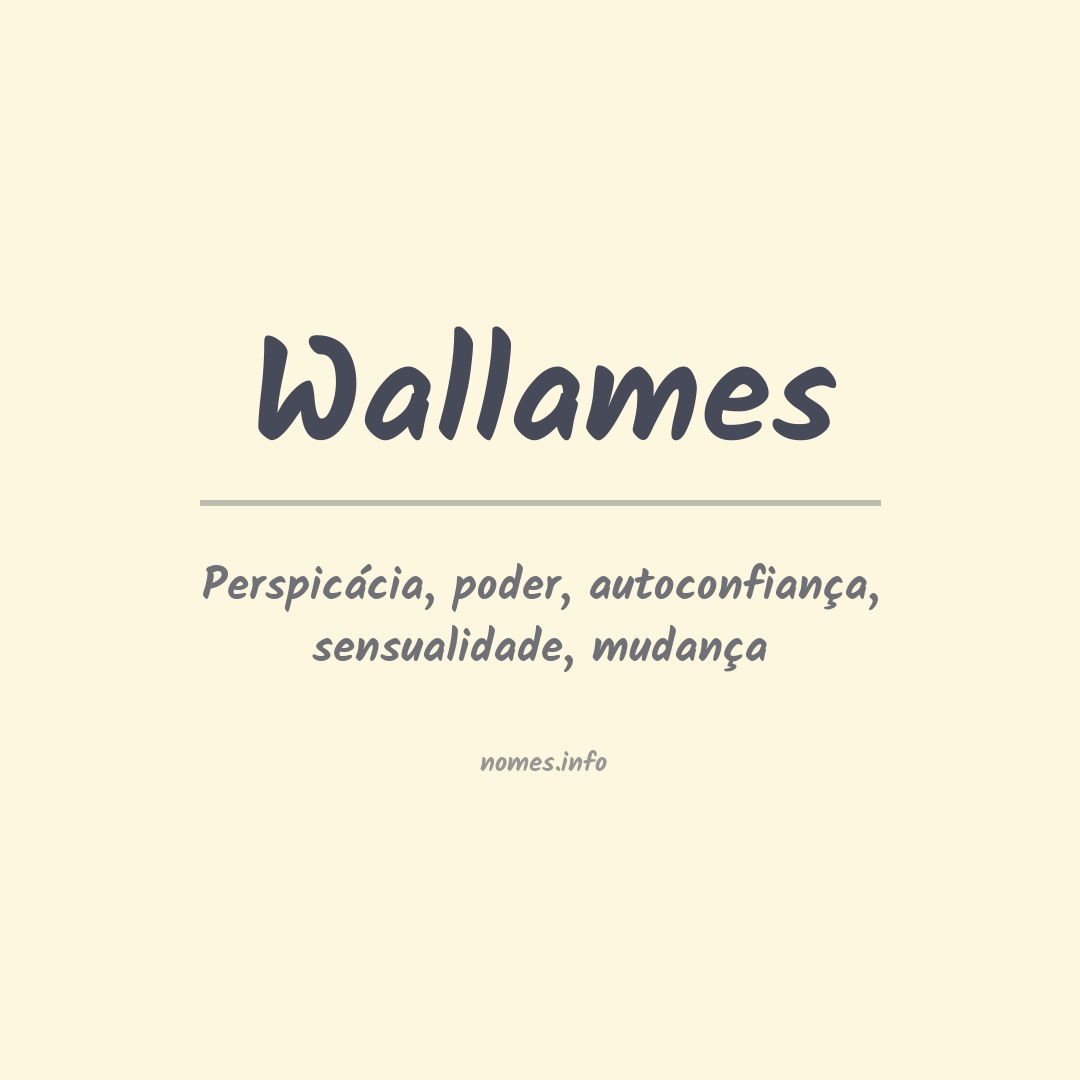 Significado do nome Wallames