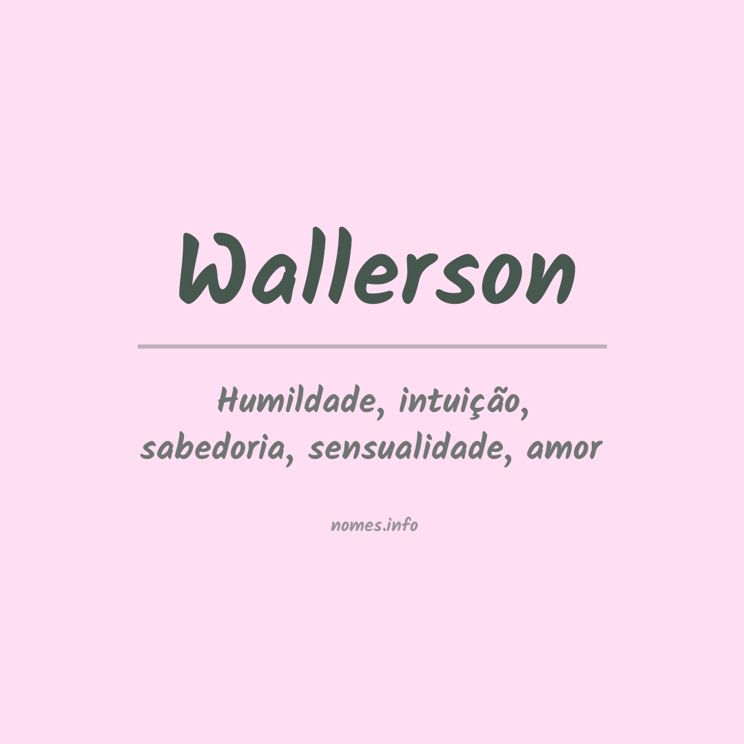 Significado do nome Wallerson