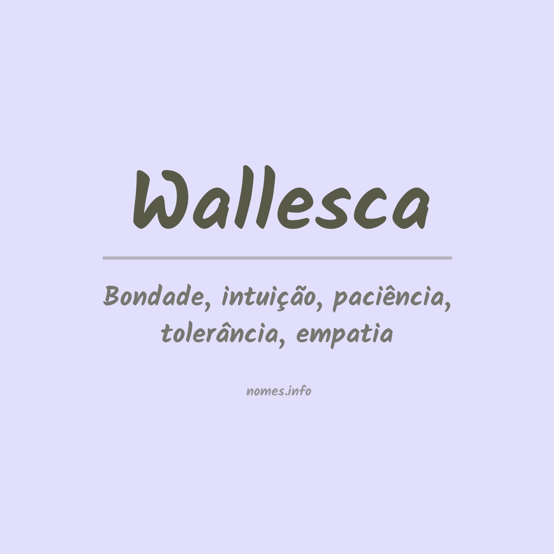 Significado do nome Wallesca