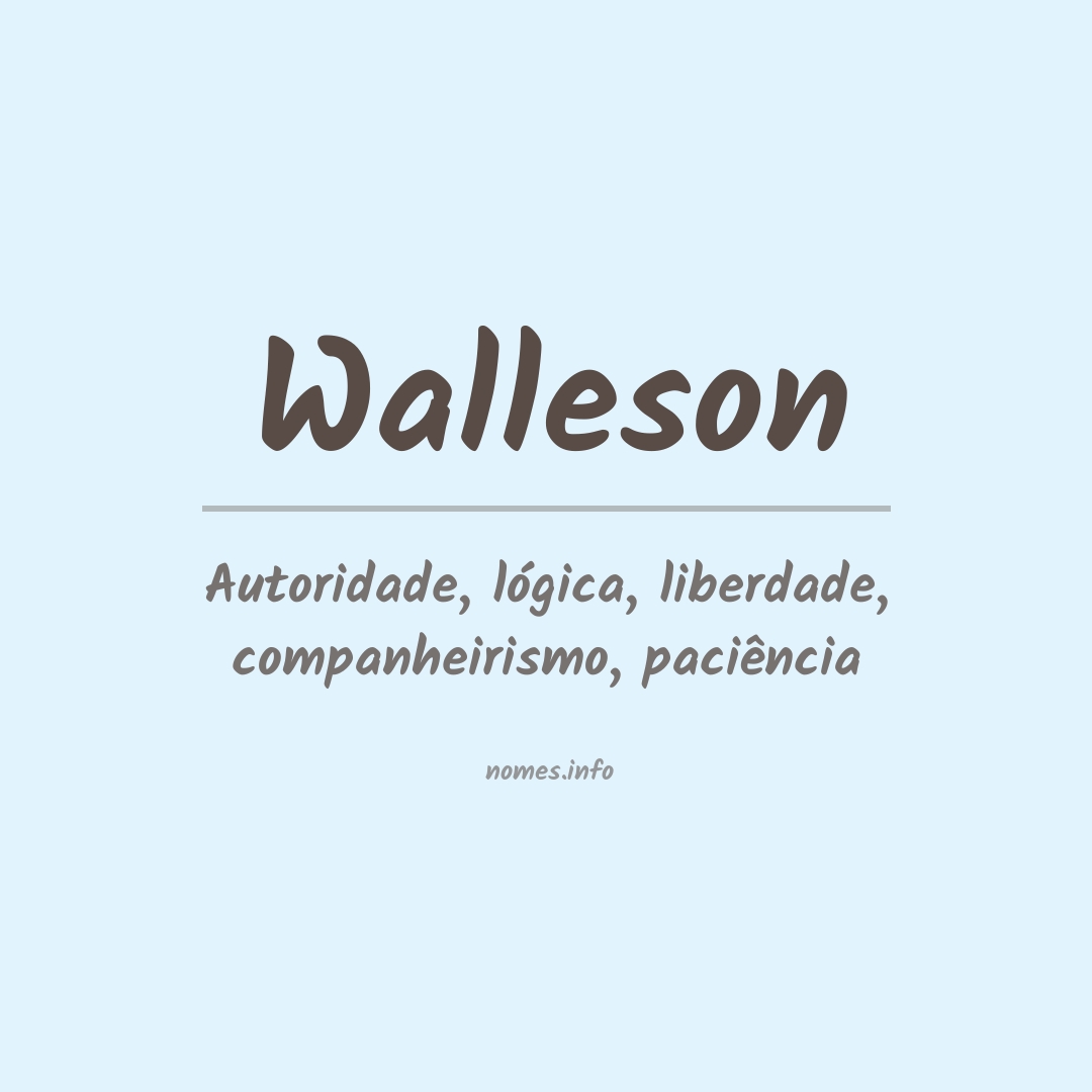 Significado do nome Walleson