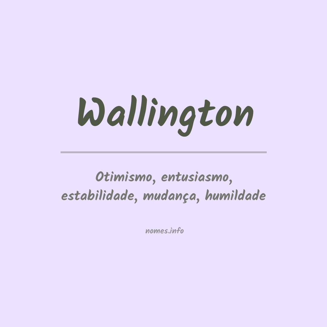 Significado do nome Wallington