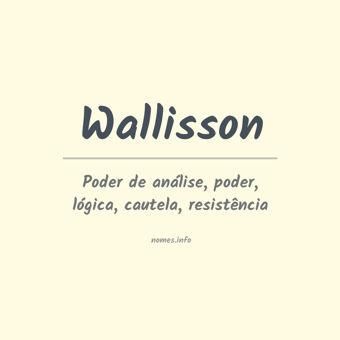 Significado do nome Wallisson