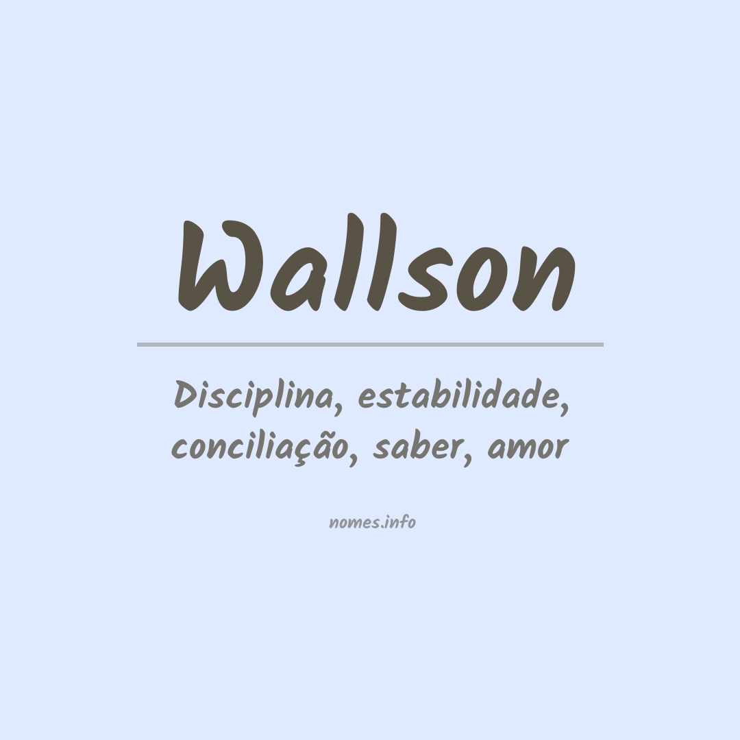 Significado do nome Wallson