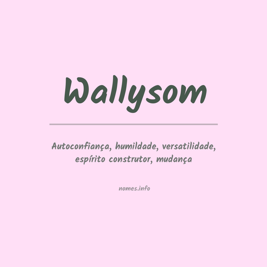 Significado do nome Wallysom