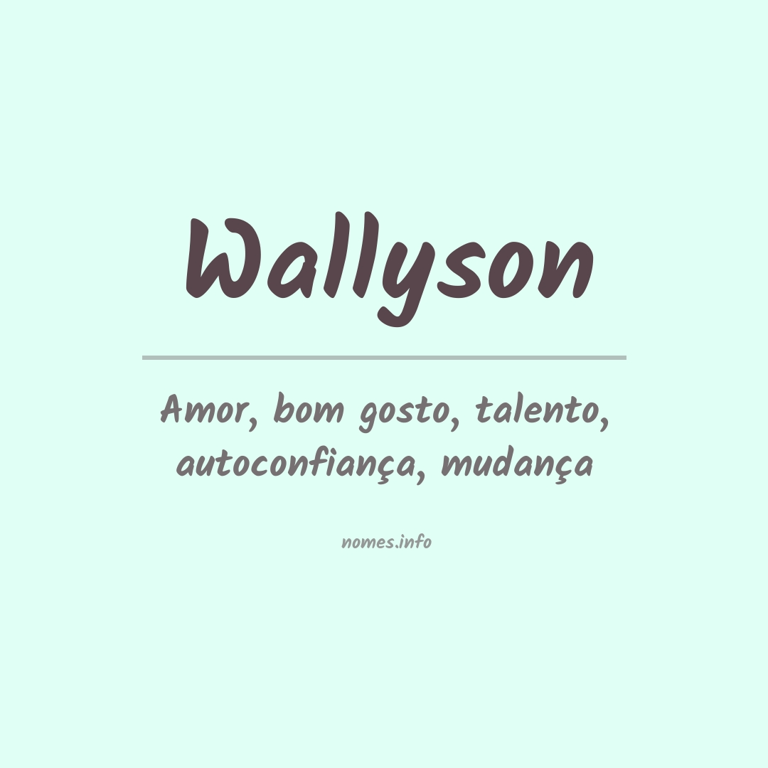 Significado do nome Wallyson