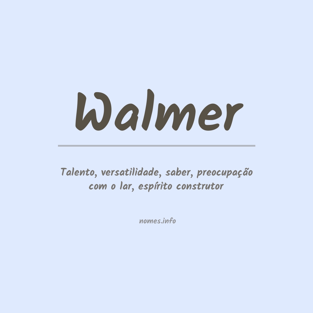 Significado do nome Walmer