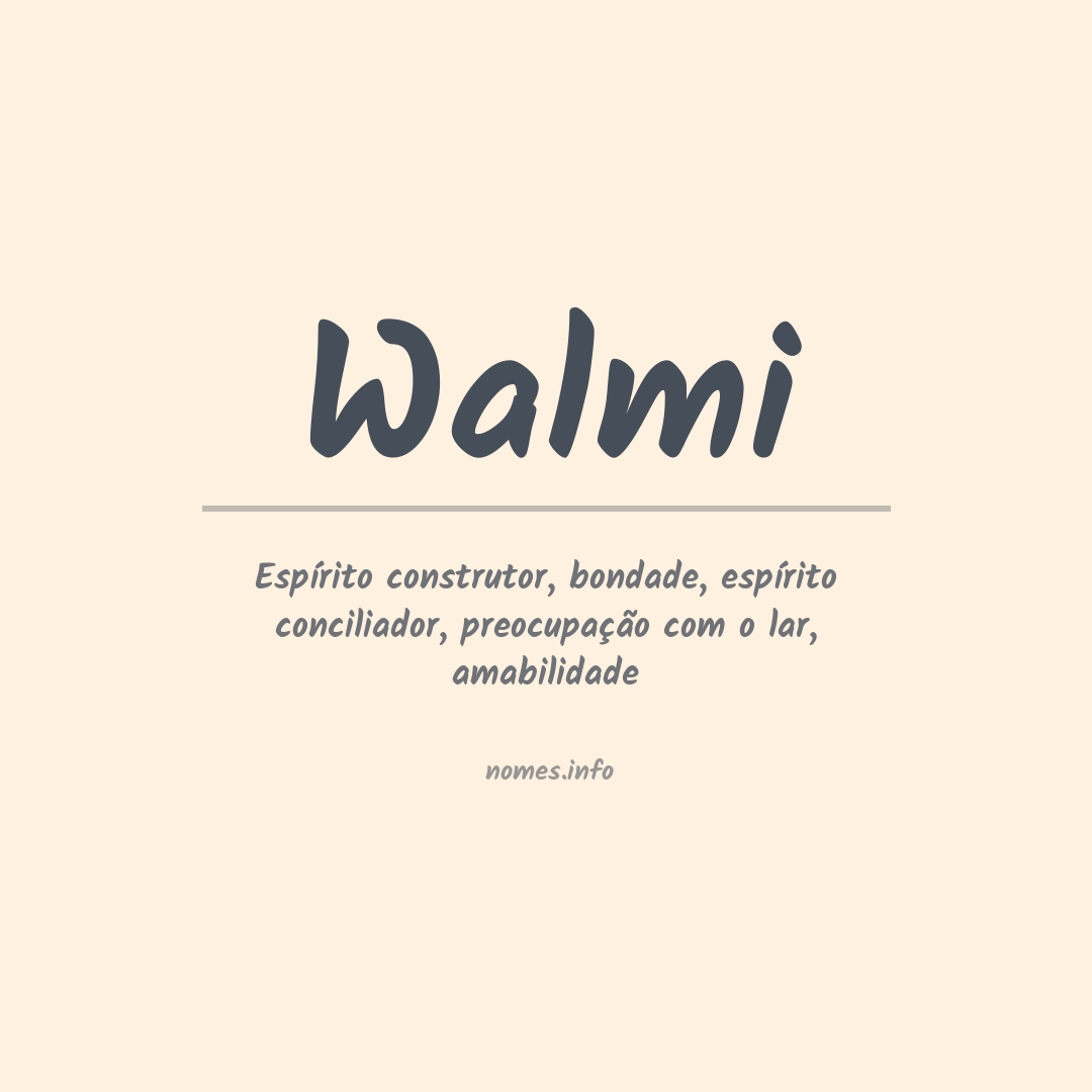 Significado do nome Walmi