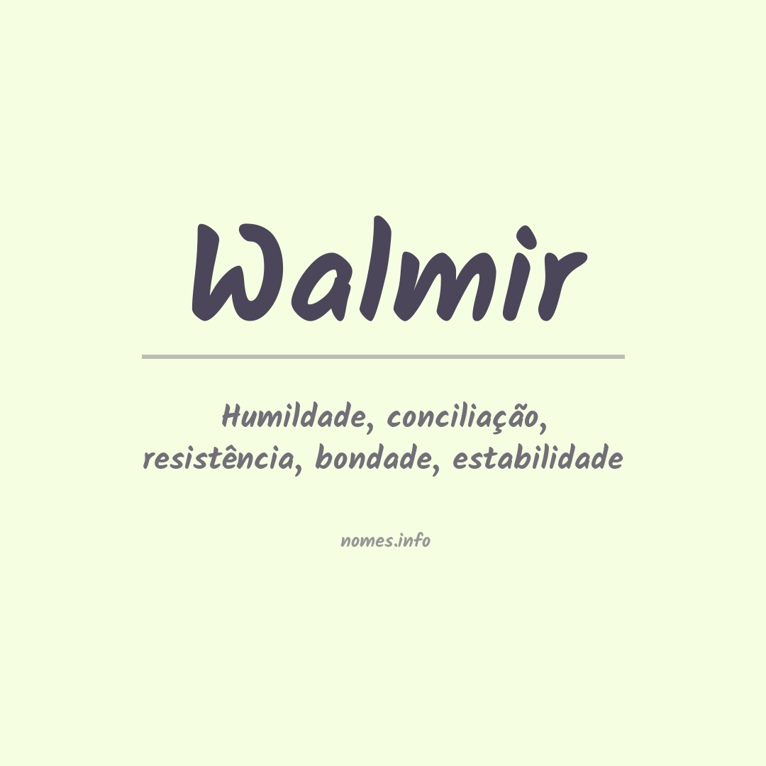 Significado do nome Walmir