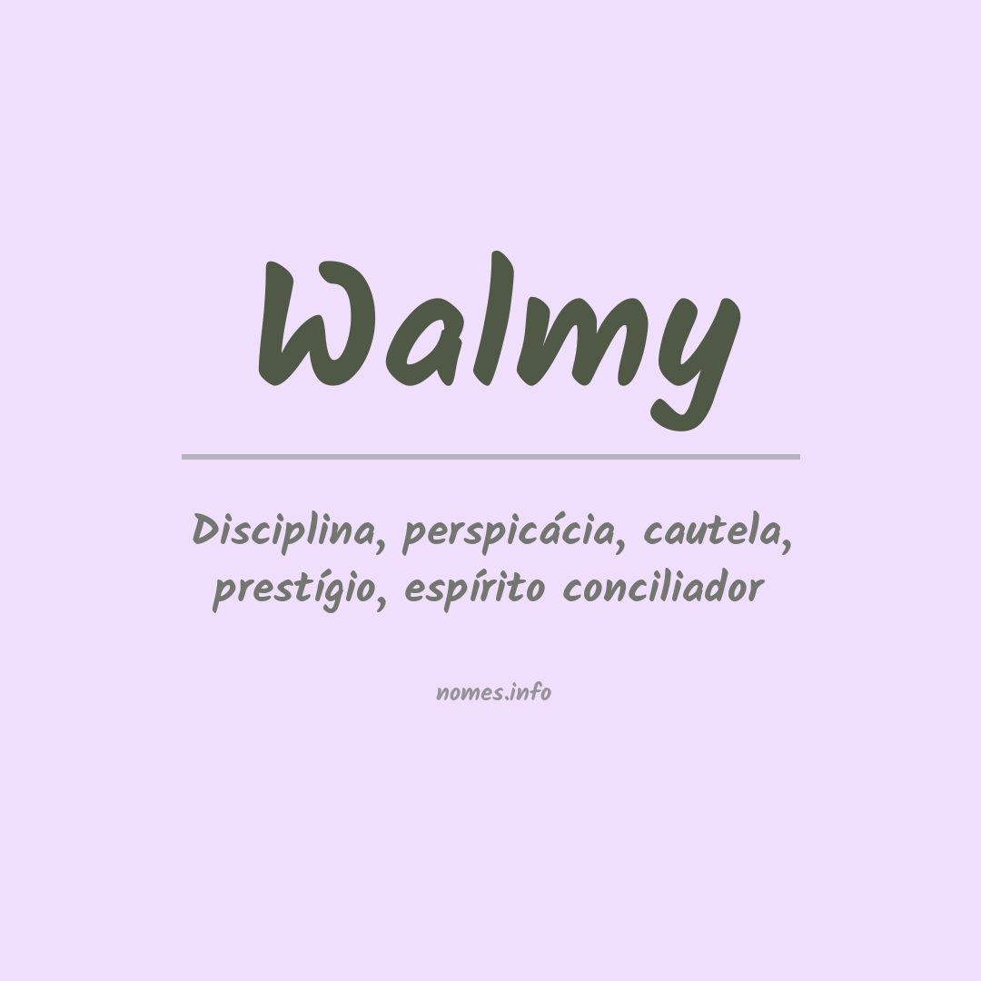 Significado do nome Walmy