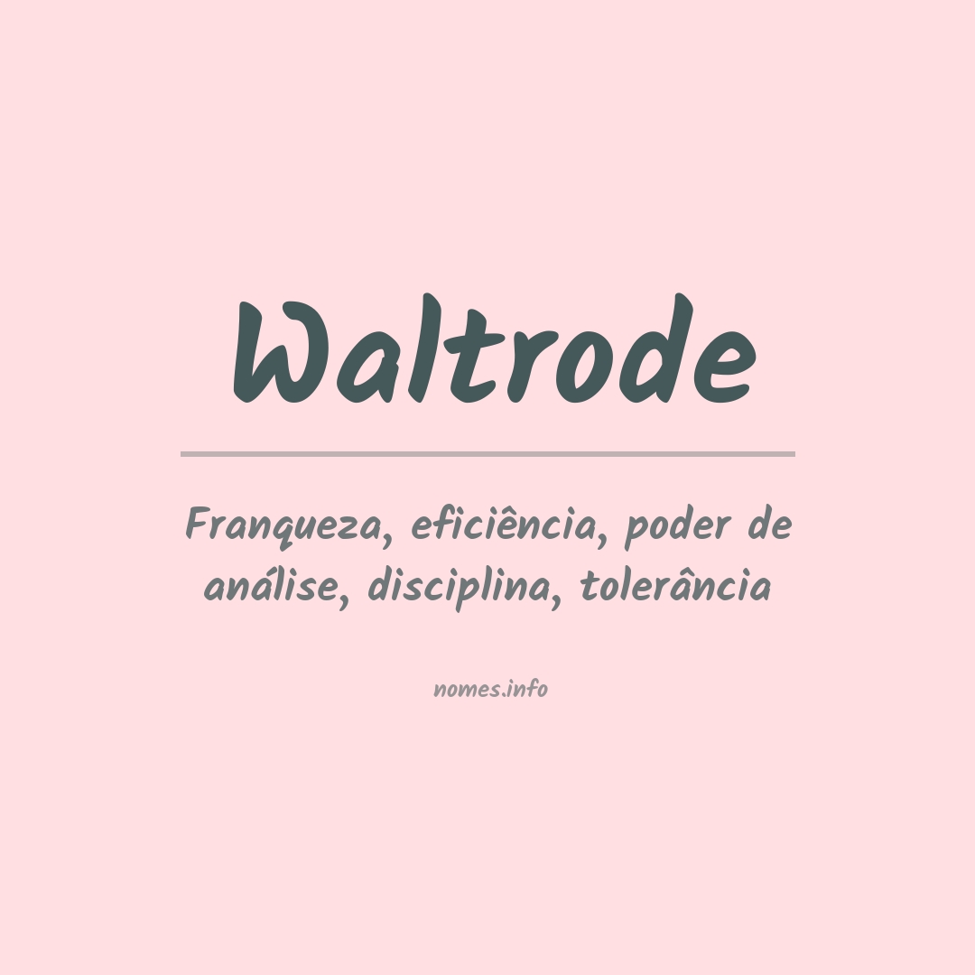 Significado do nome Waltrode