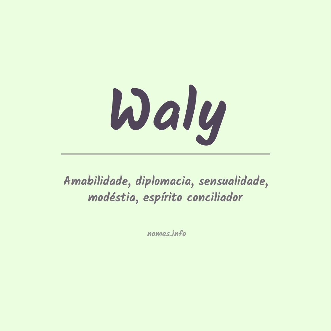Significado do nome Waly