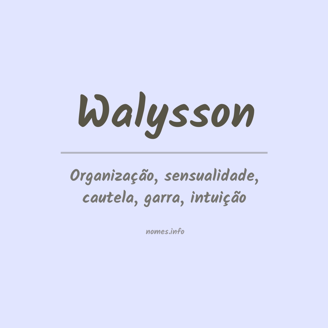 Significado do nome Walysson