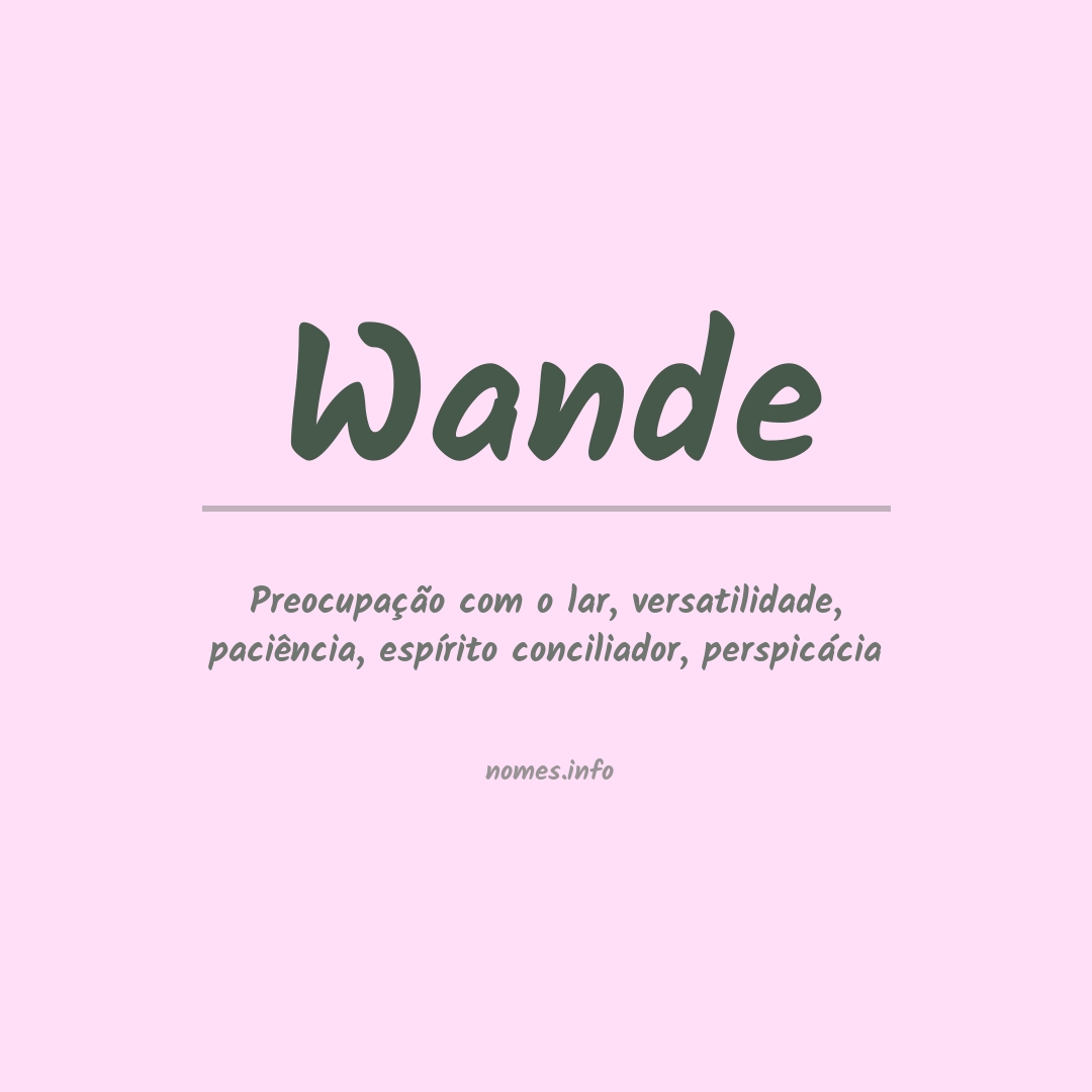 Significado do nome Wande