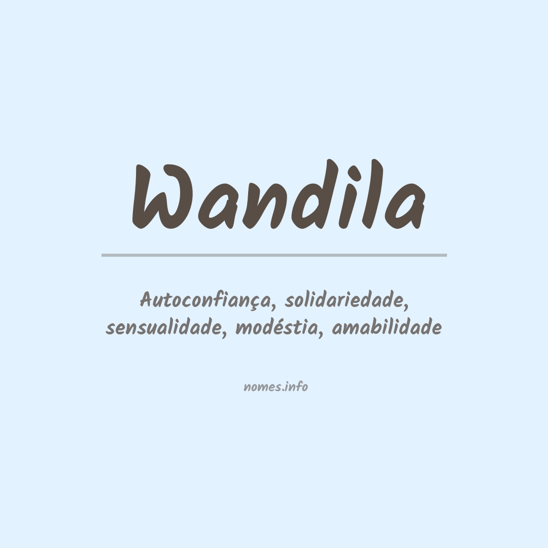 Significado do nome Wandila